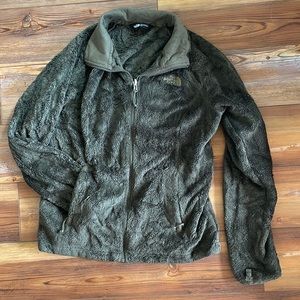 Cozy Green North Face Full-Zip Fleece Jacket